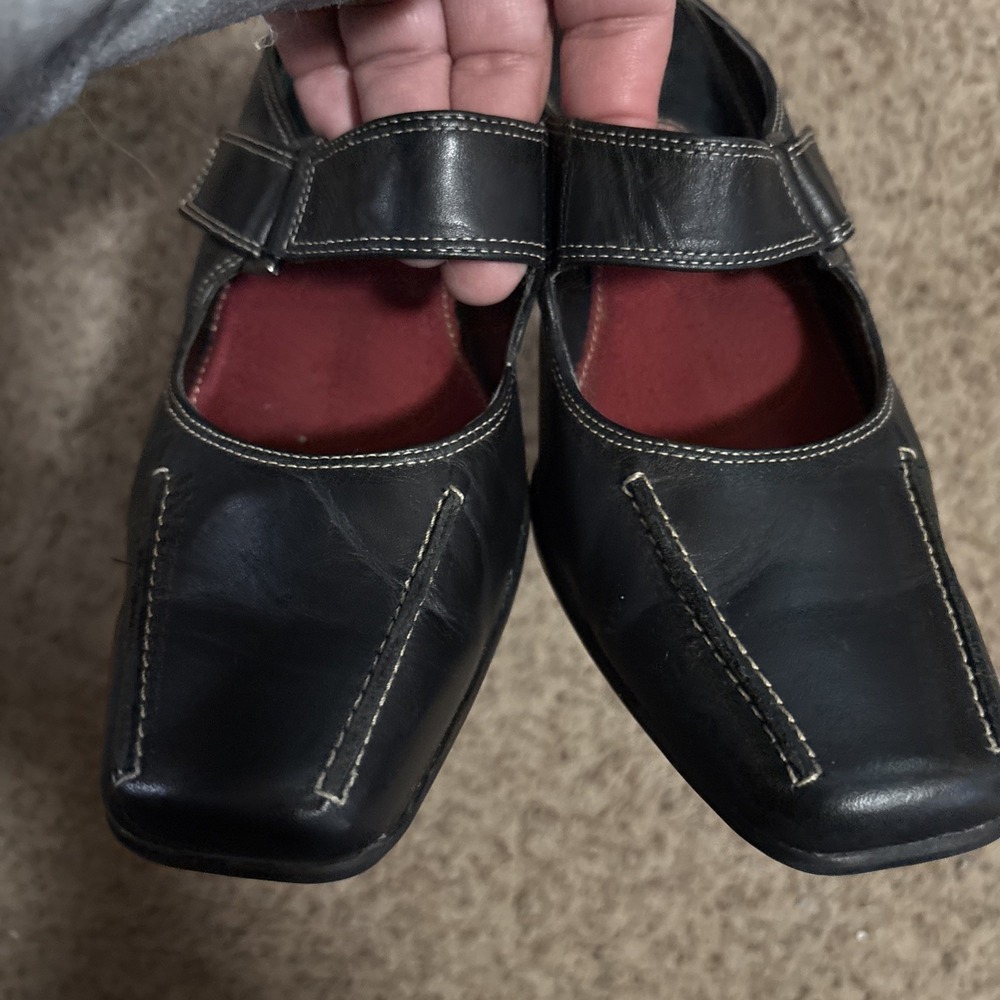 A2 By Aerosols Mary Jane Mules Women's 8.5 M Black Leather Career Shoes - Picture 3 of 10